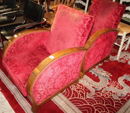 Pr Deco armchairs